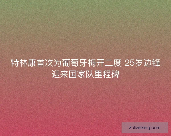 特林康首次为葡萄牙梅开二度 25岁边锋迎来国家队里程碑